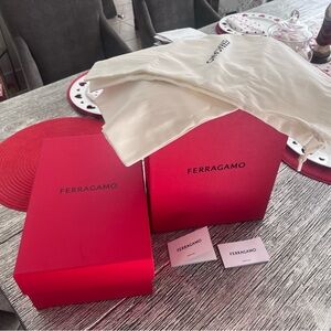 Ferragamo Red Gift Box set with Dust Bags